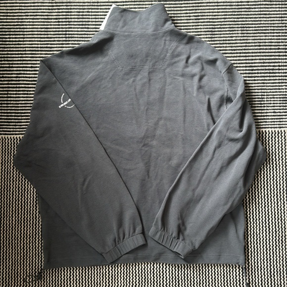 NWT helmut lang lightweight waffle 3/4 zip sweatshirt - Picture 2 of 4